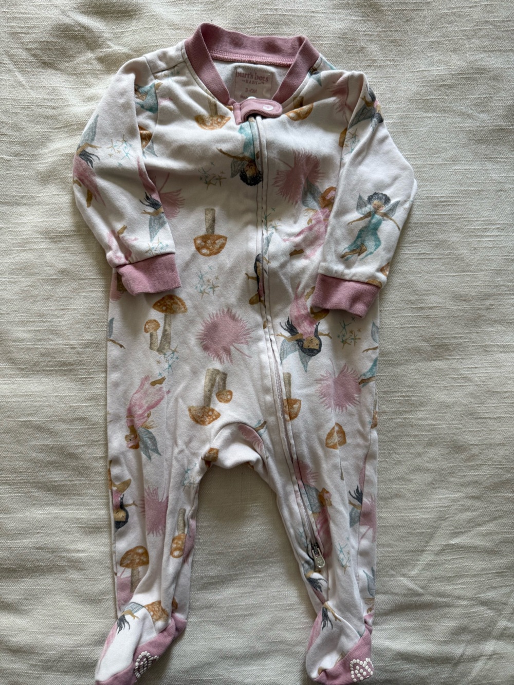 Mortelco Baby Pink Forest Fairy Footed One-Piece